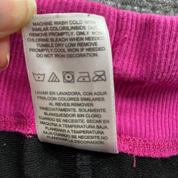 Disney Pants Womens Juniors XL 15/17 Minnie Mouse Black Pink Lounge Athleisure - Picture 8 of 12